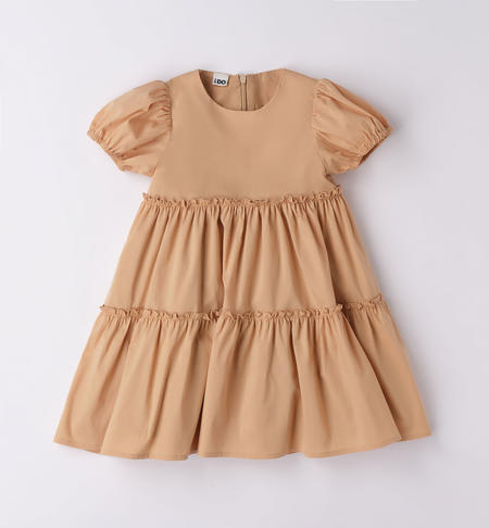 Abito a balze per bambina da 9 mesi a 8 anni iDO BEIGE-0732