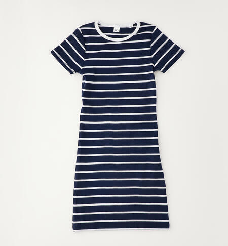 Girls' striped dress BLUE