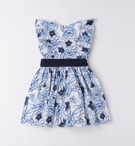 Abito bambina a fiori da 9 mesi a 8 anni iDO BIANCO-BLU-6V96