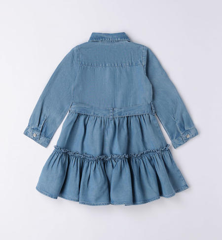 Abito bambina con balza da 9 mesi a 8 anni iDO STONE BLEACH-7350