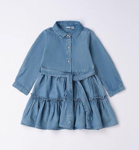 Abito bambina con balza da 9 mesi a 8 anni iDO STONE BLEACH-7350