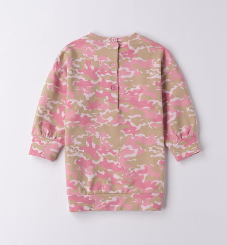 Abito bambina con gatto BEIGE-ROSA-6BSH