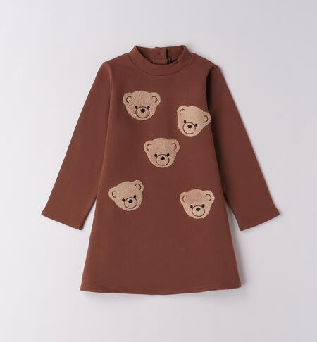 Abito bambina con orsetti MARRONE-0825