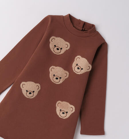 Abito bambina con orsetti MARRONE-0825