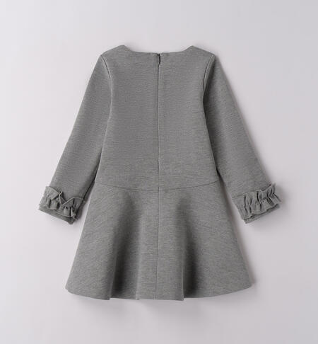Abito bambina con perle GRIGIO MELANGE-8970