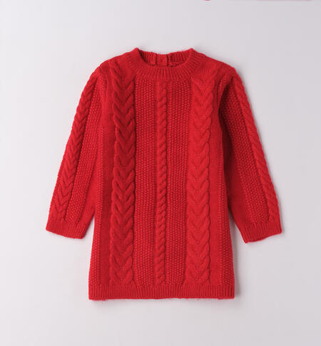 Girls&iquest; dress with braids RED