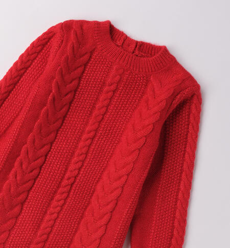 Abito bambina con trecce ROSSO-2253