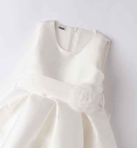 Elegant satin flower girl dress CREAM