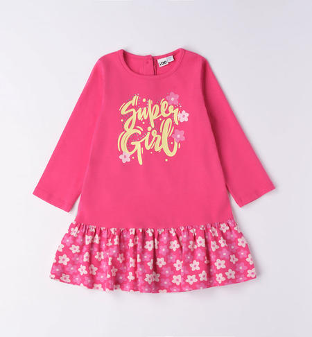 Abito bambina fiorellini FUCSIA