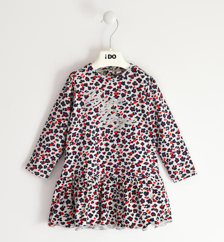 Little girls cotton dress from 9 months to 8 years iDO BLU-GRIGIO-6UF4