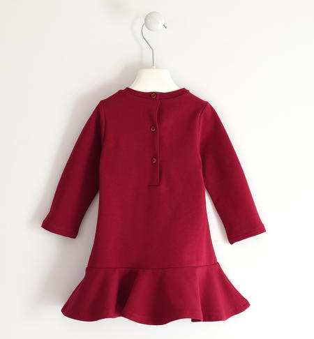 Little girl cotton dress from 9 months to 8 years iDO BORDEAUX-2537