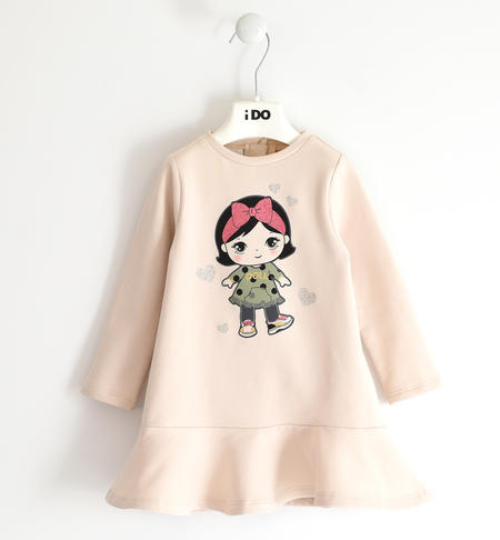Little girl cotton dress from 9 months to 8 years iDO CRYSTAL GRAY-2911