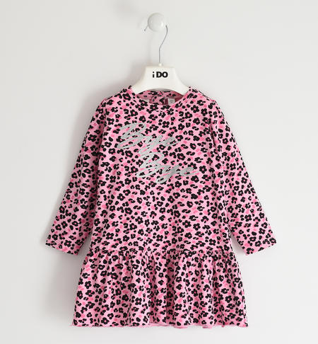 Little girls cotton dress from 9 months to 8 years iDO ROSA-NERO-6UE9