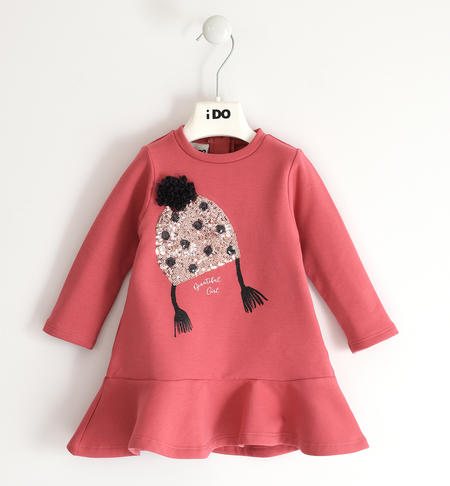 Little girl cotton dress from 9 months to 8 years iDO SLATE ROSE-2527