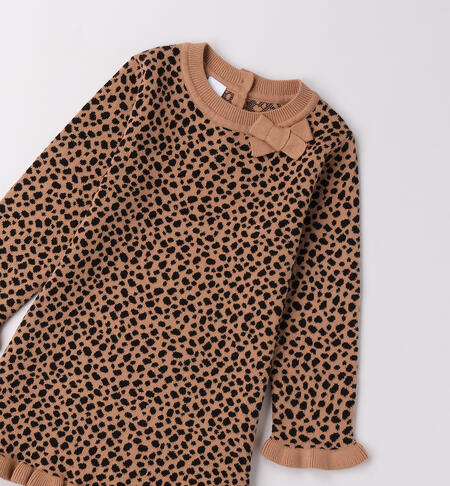 Abito bambina leopardato BISCUIT-0945