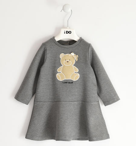 Girl¿s long sleeved dress from 9 months to 8 years iDO GRIGIO MELANGE-8967