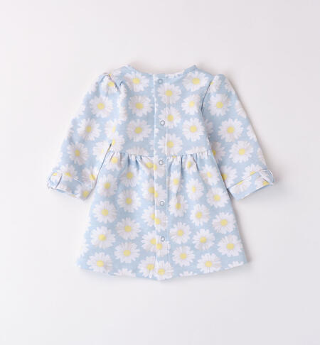 Little girls' dress with daisies BIANCO-AZZURRO-6AAE