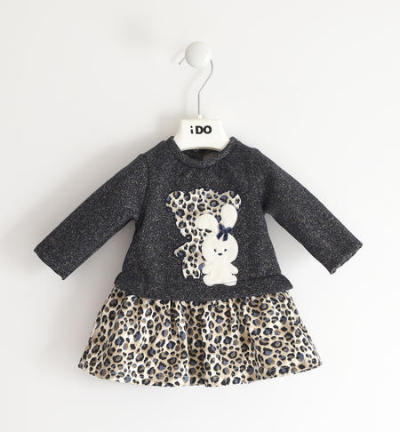 Animal print pattern girl dress from 1 to 24 months iDO NAVY-3885