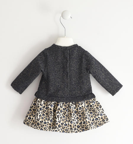 Animal print pattern girl dress from 1 to 24 months iDO NAVY-3885