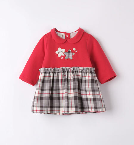 iDO red dress for girls from 1 to 24 months ROSSO-2253