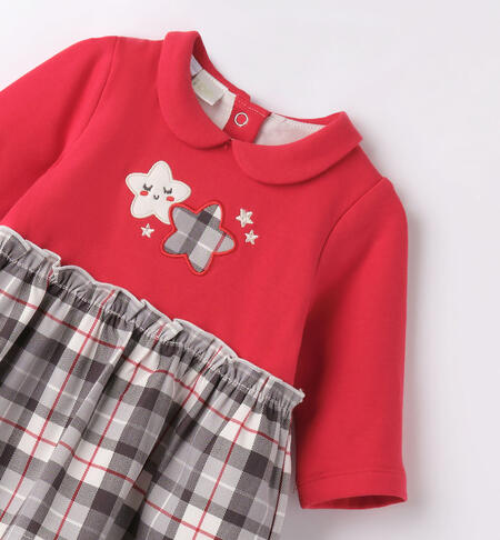 iDO red dress for girls from 1 to 24 months ROSSO-2253