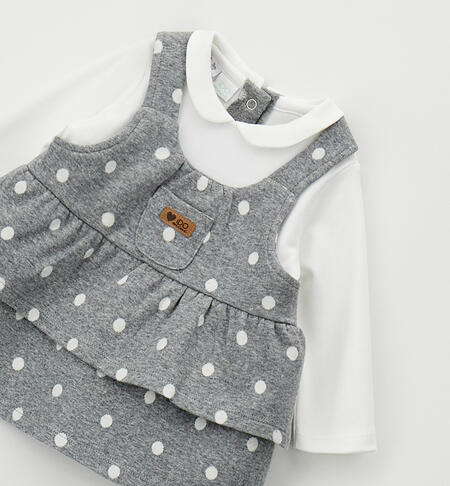 Baby girl dress GRIGIO MELANGE-8992