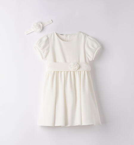 Elegant dress with a headband CREAM