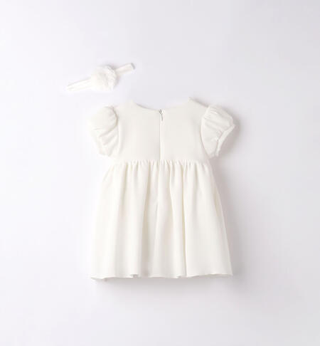iDO elegant dress with headband for girls from 1 to 24 months PANNA-0112