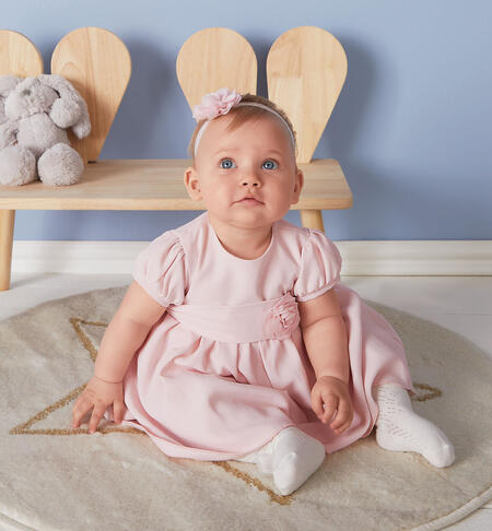 iDO elegant dress with headband for girls from 1 to 24 months ROSA-2522