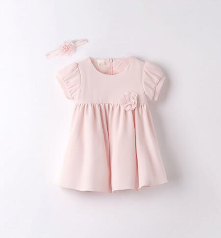 iDO elegant dress with headband for girls from 1 to 24 months ROSA-2522