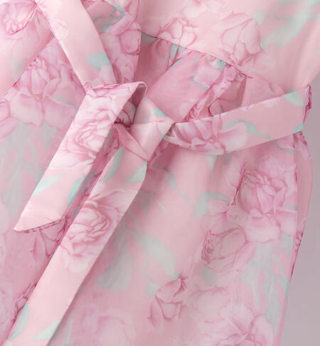 Girls' refined floral dress  ROSA-VERDE-6034