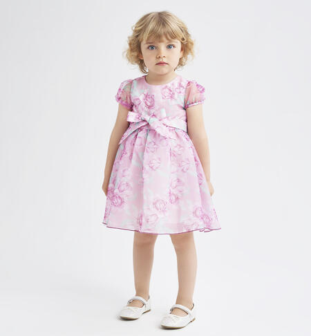 Girls' refined floral dress  ROSA-VERDE-6034