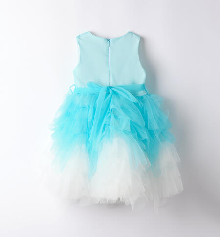 Abito cerimonia per bambina TURCHESE-4412