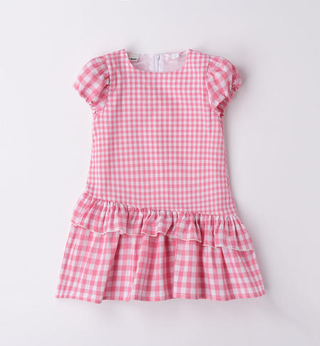 iDO check dress for girls from 9 months to 8 years ROSA-2424