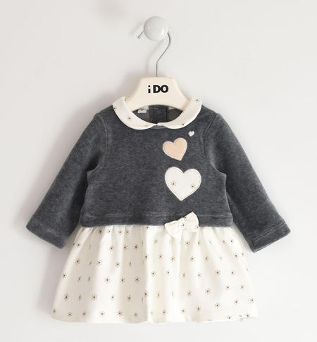 Baby girl chenille dress from 1 to 24 months iDO GRIGIO MELANGE-8967