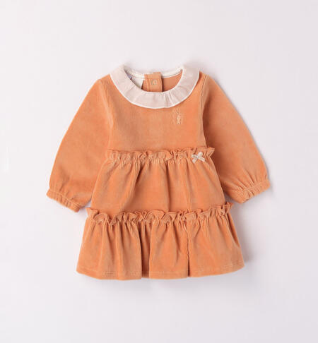 iDO velvet-effect chenille dress for girls from 1 to 24 months  MOU-1133