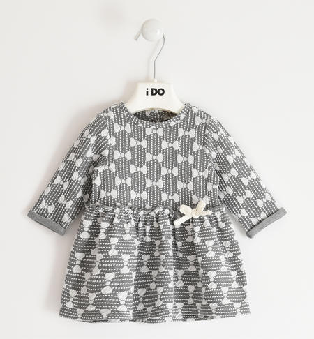 Girl elegant dress from 1 to 24 months iDO GRIGIO MELANGE-8967