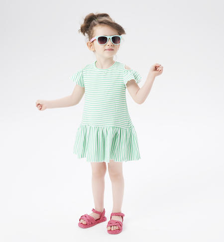 Abito estivo bambina 100% cotone VERDE