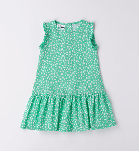 iDO summer dress for girls in a variety of patterns from 9 months to 8 years BIANCO-VERDE-6VF3