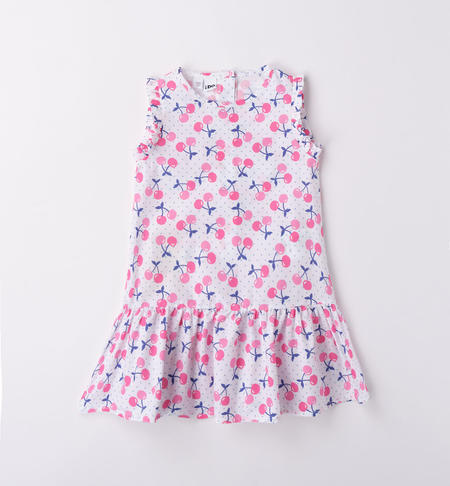 iDO summer dress for girls in a variety of patterns from 9 months to 8 years BIANCO-ROSA-6VF5