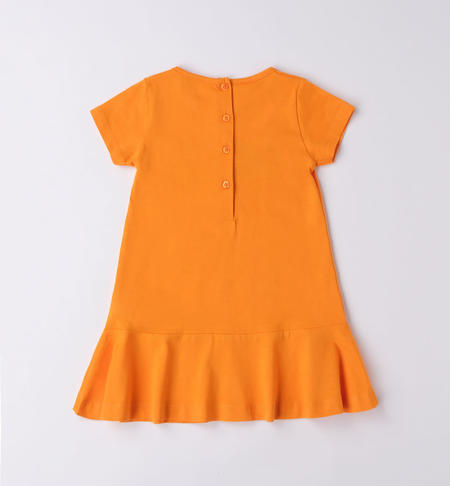 iDO colourful summer dress for girls from 9 months to 8 years ARANCIONE-1832