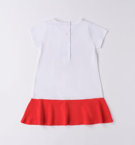 iDO colourful summer dress for girls from 9 months to 8 years BIANCO-0113