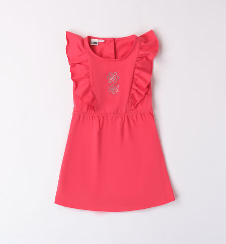 Girls' coral summer dress RED