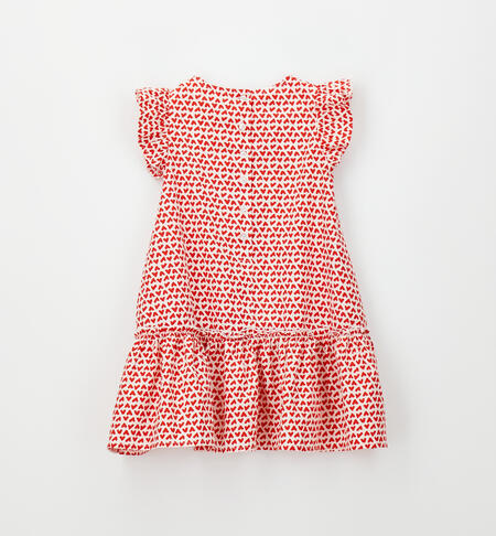 Abito estivo da bambina ROSSO-LATTE-6CAG