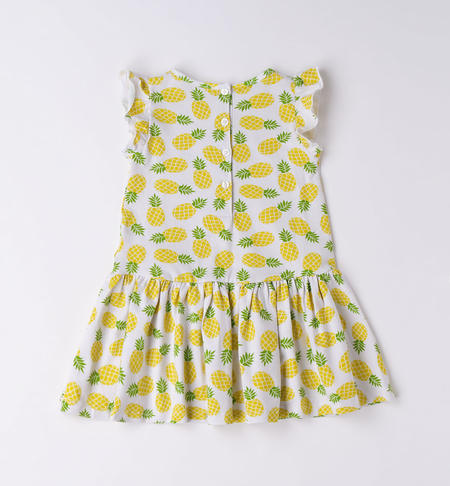 Abito estivo fantasia bambina da 9 mesi a 8 anni iDO GIALLO-VERDE-6VM2