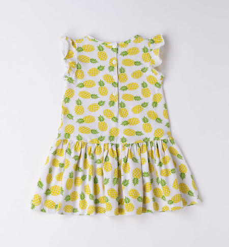 iDO patterned summer dress for girls from 9 months to 8 years GIALLO-VERDE-6VM2