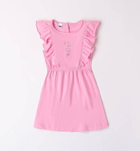 Girls' pink summer dress PINK