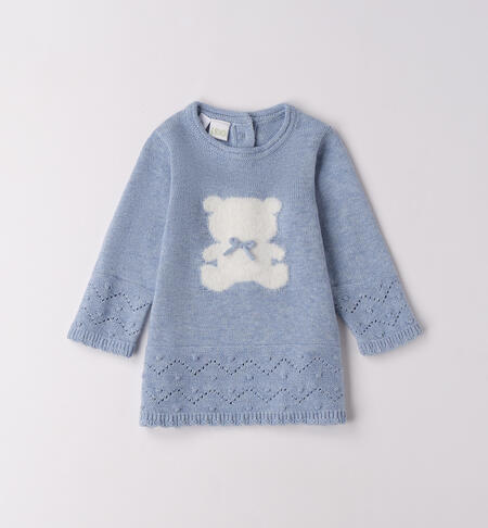 Abito iDO neonata AZZURRO MELANGE-8925