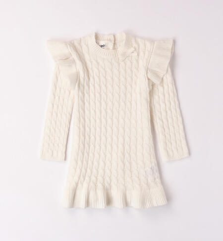 iDO knitted dress for girls from 9 months to 8 years PANNA-0112