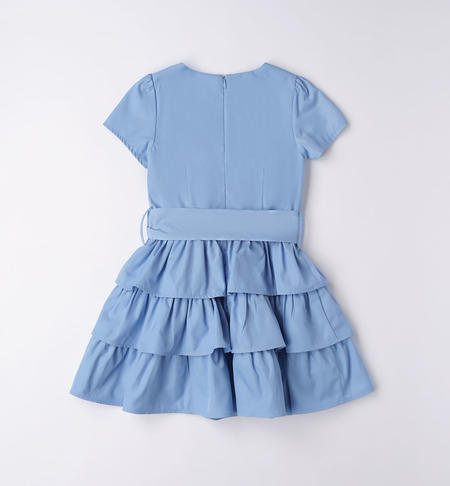 iDO short-sleeved dress for girls from 8 to 16 years AZZURRO-3624